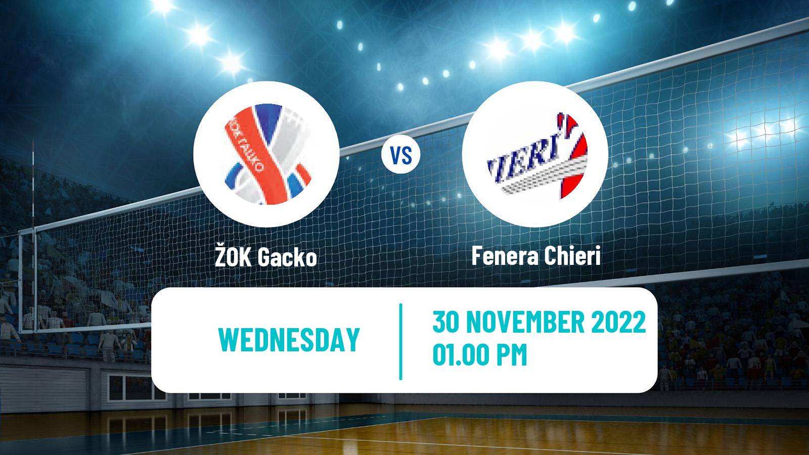 Volleyball CEV Challenge Cup Women Gacko - Fenera Chieri