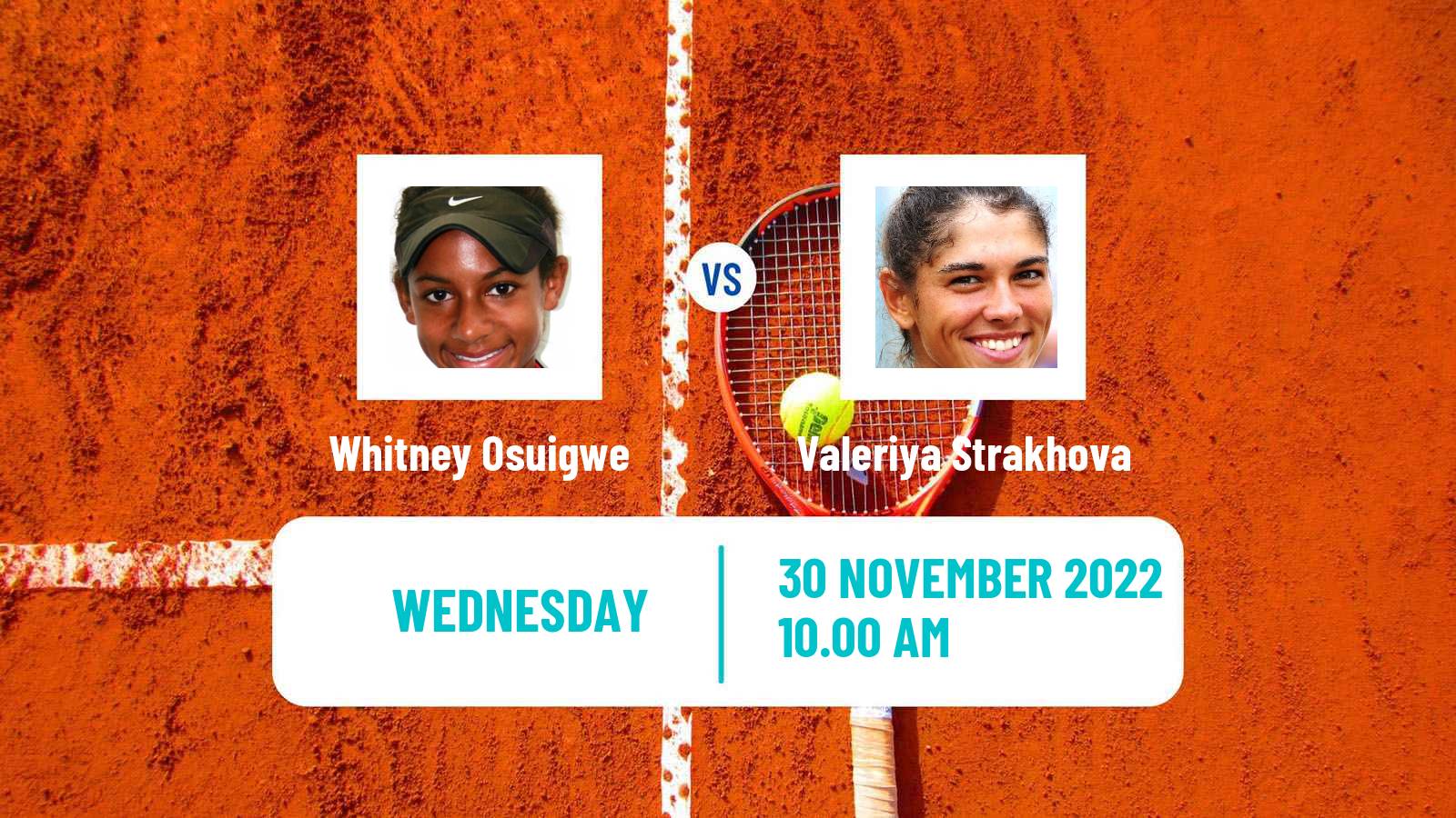 Tennis ITF Tournaments Whitney Osuigwe - Valeriya Strakhova