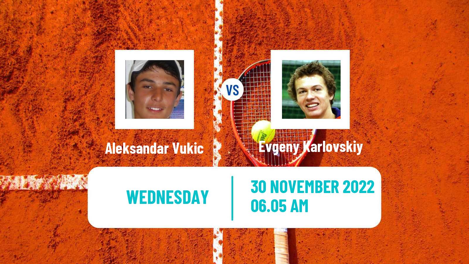 Tennis ATP Challenger Aleksandar Vukic - Evgeny Karlovskiy
