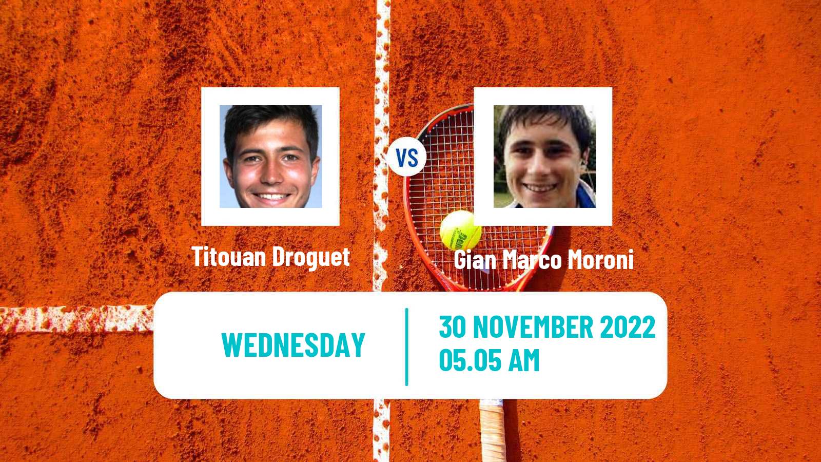 Tennis ATP Challenger Titouan Droguet - Gian Marco Moroni