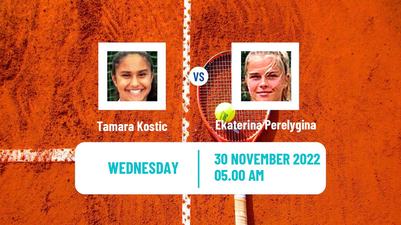 Tennis ITF Tournaments Tamara Kostic - Ekaterina Perelygina