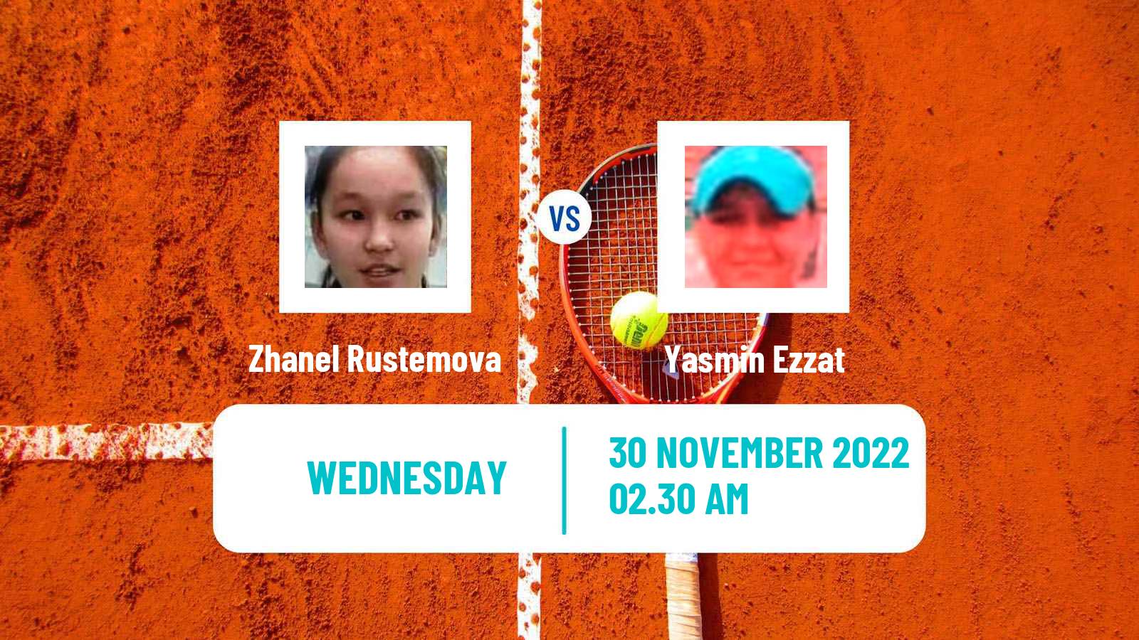Tennis ITF Tournaments Zhanel Rustemova - Yasmin Ezzat