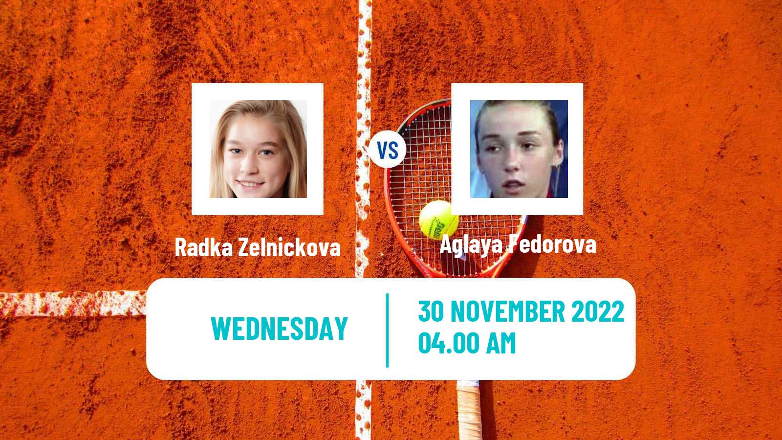 Tennis ITF Tournaments Radka Zelnickova - Aglaya Fedorova