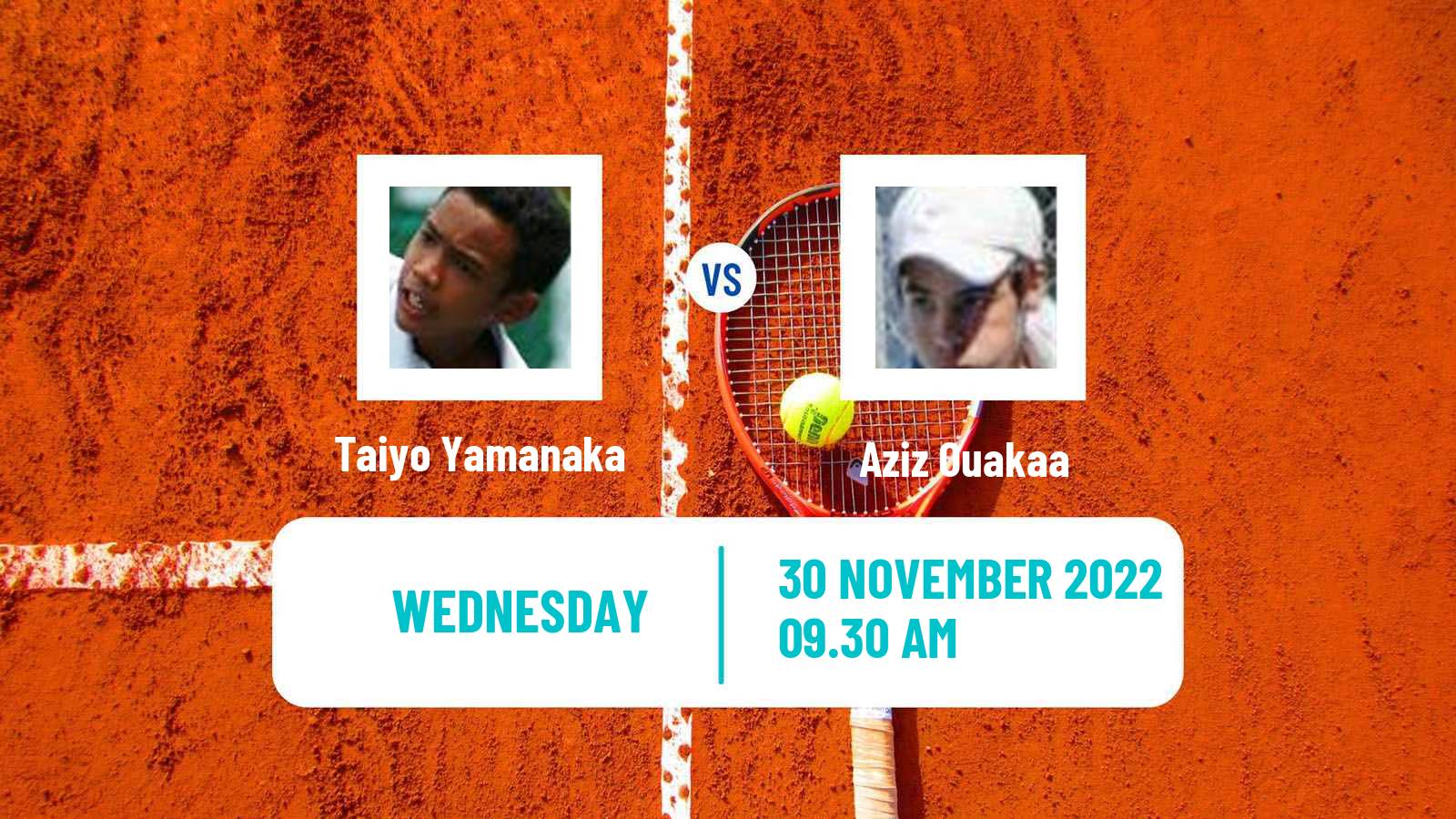 Tennis ITF Tournaments Taiyo Yamanaka - Aziz Ouakaa