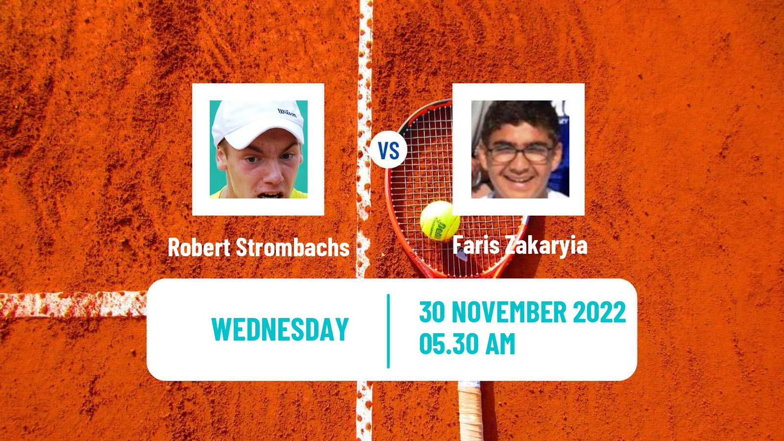 Tennis ITF Tournaments Robert Strombachs - Faris Zakaryia