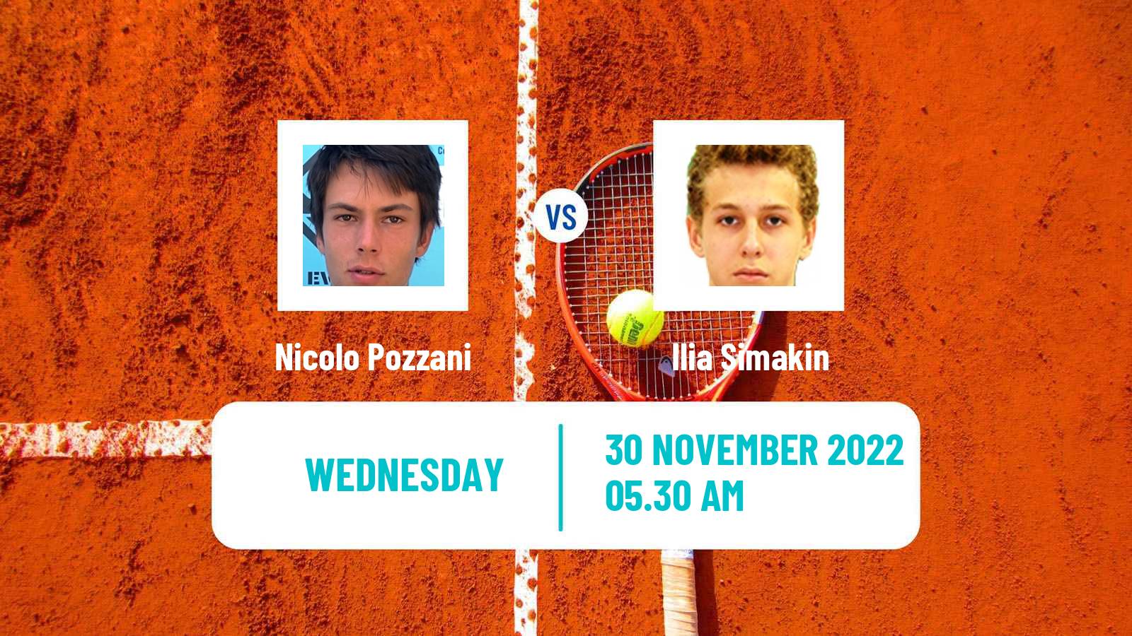 Tennis ITF Tournaments Nicolo Pozzani - Ilia Simakin