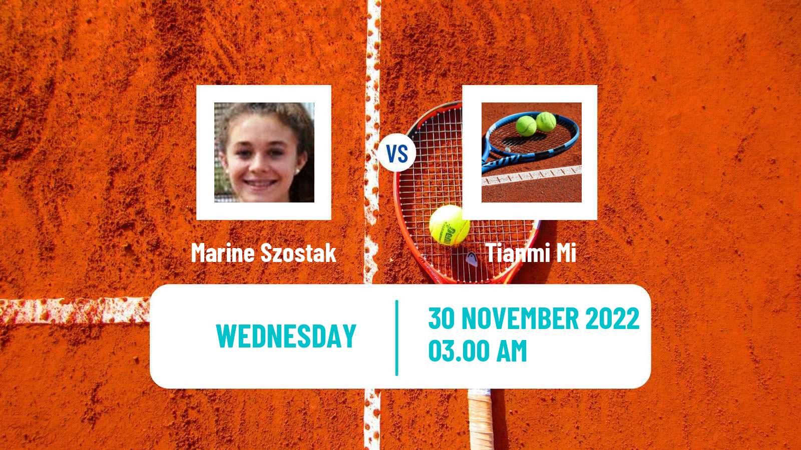 Tennis ITF Tournaments Marine Szostak - Tianmi Mi