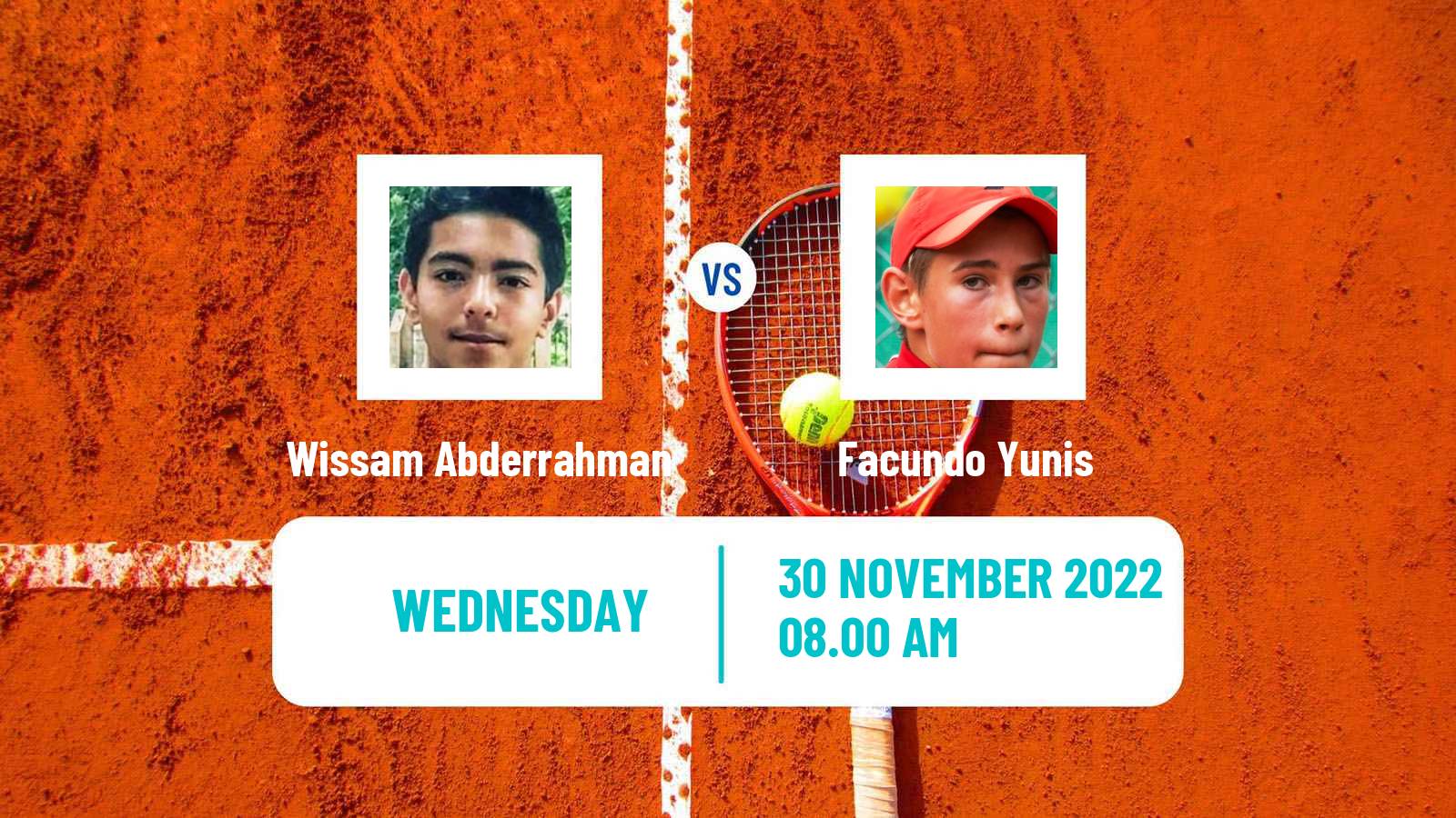 Tennis ITF Tournaments Wissam Abderrahman - Facundo Yunis