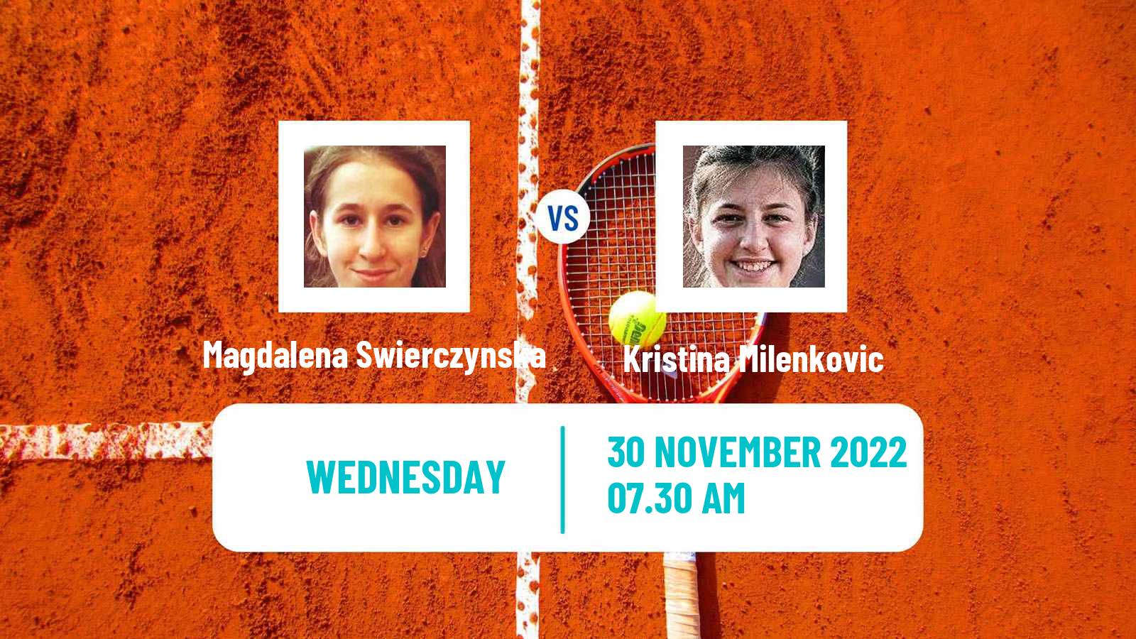 Tennis ITF Tournaments Magdalena Swierczynska - Kristina Milenkovic