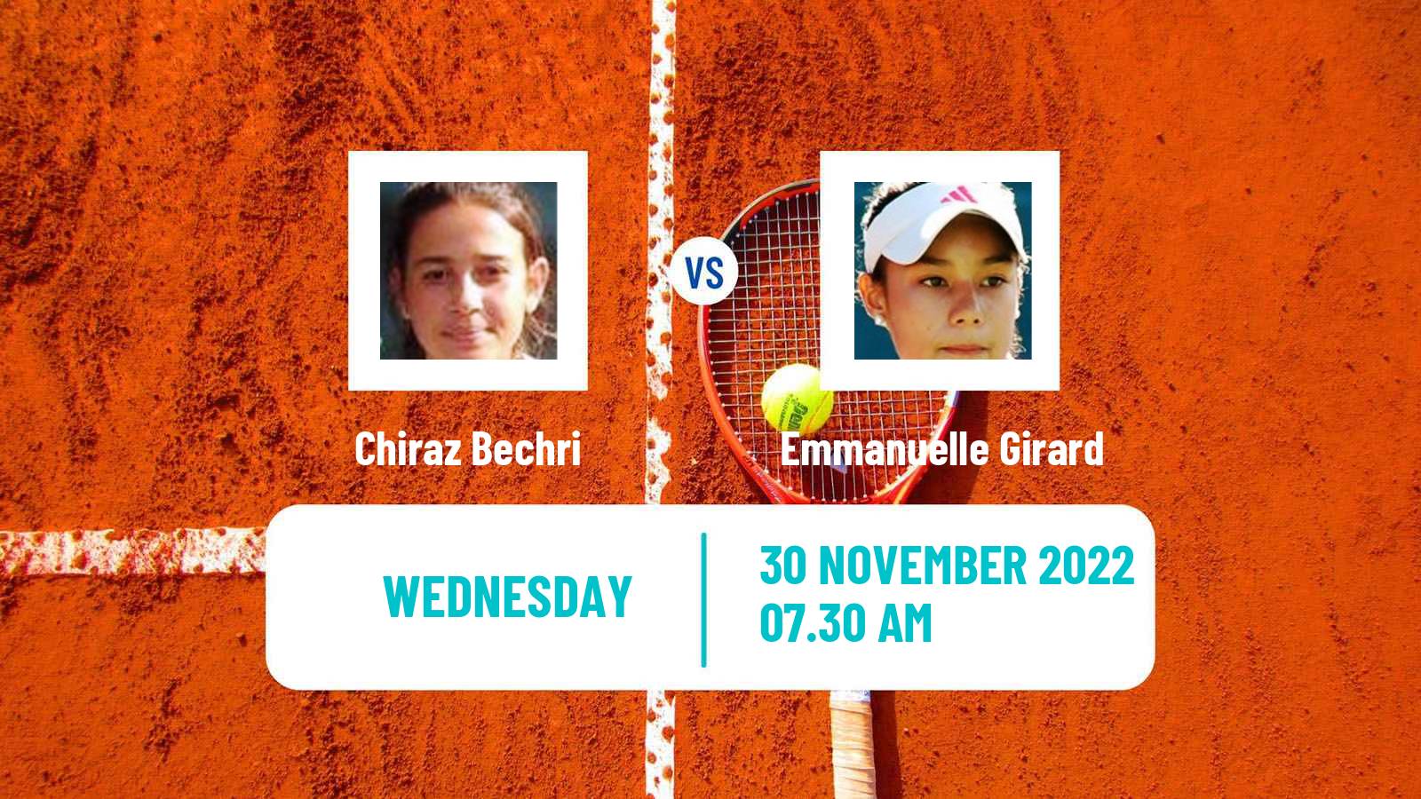Tennis ITF Tournaments Chiraz Bechri - Emmanuelle Girard