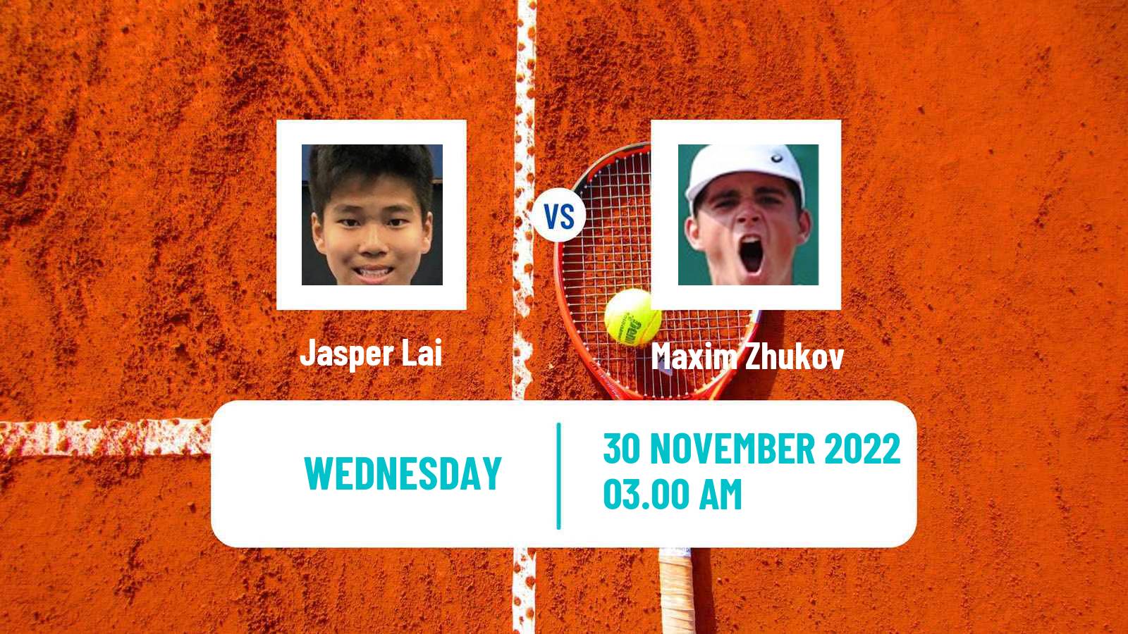 Tennis ITF Tournaments Jasper Lai - Maxim Zhukov