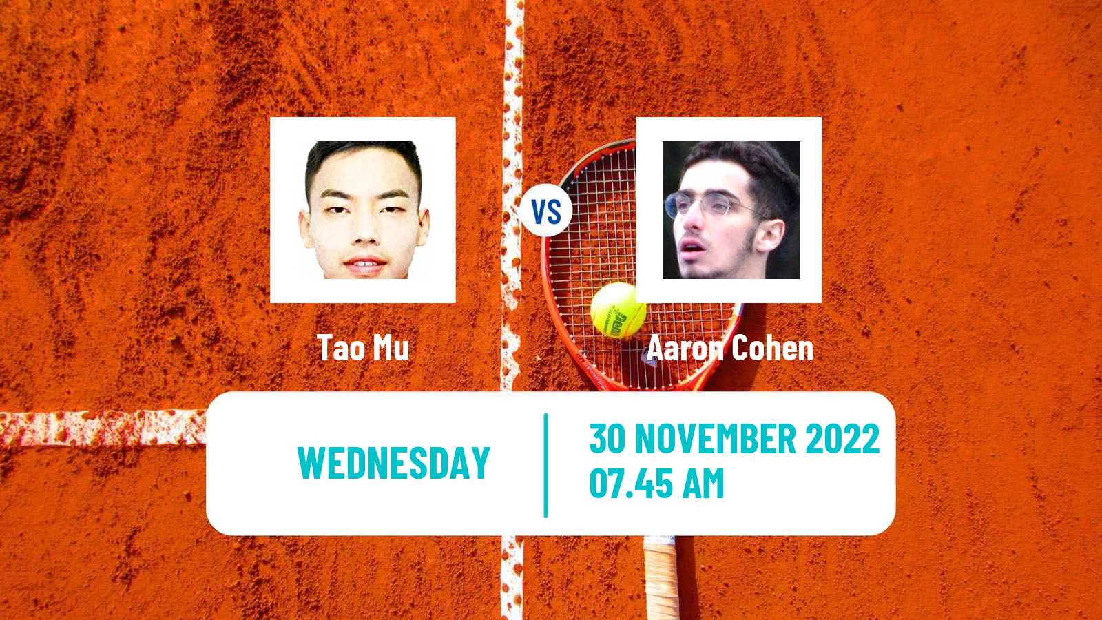 Tennis ITF Tournaments Tao Mu - Aaron Cohen