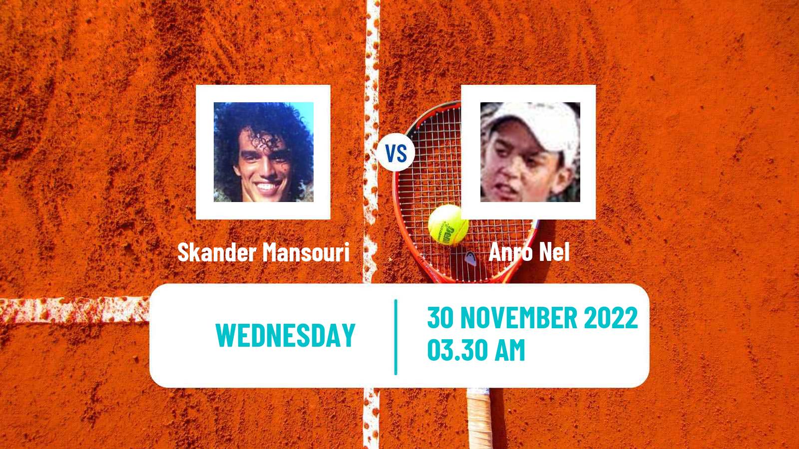 Tennis ITF Tournaments Skander Mansouri - Anro Nel
