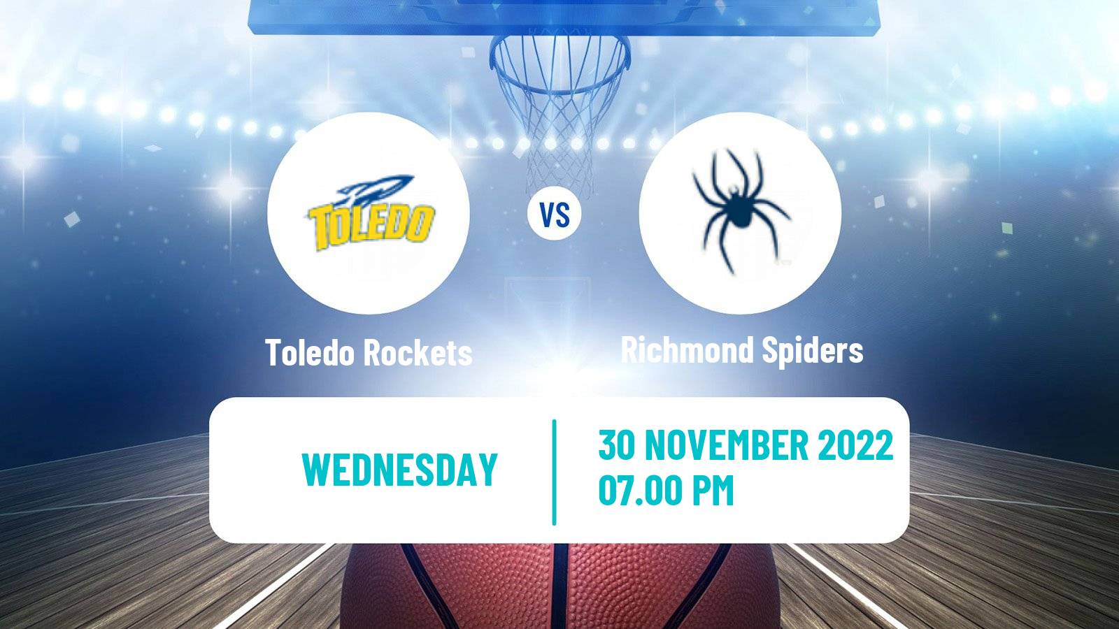 Basketball NCAA College Basketball Toledo Rockets - Richmond Spiders