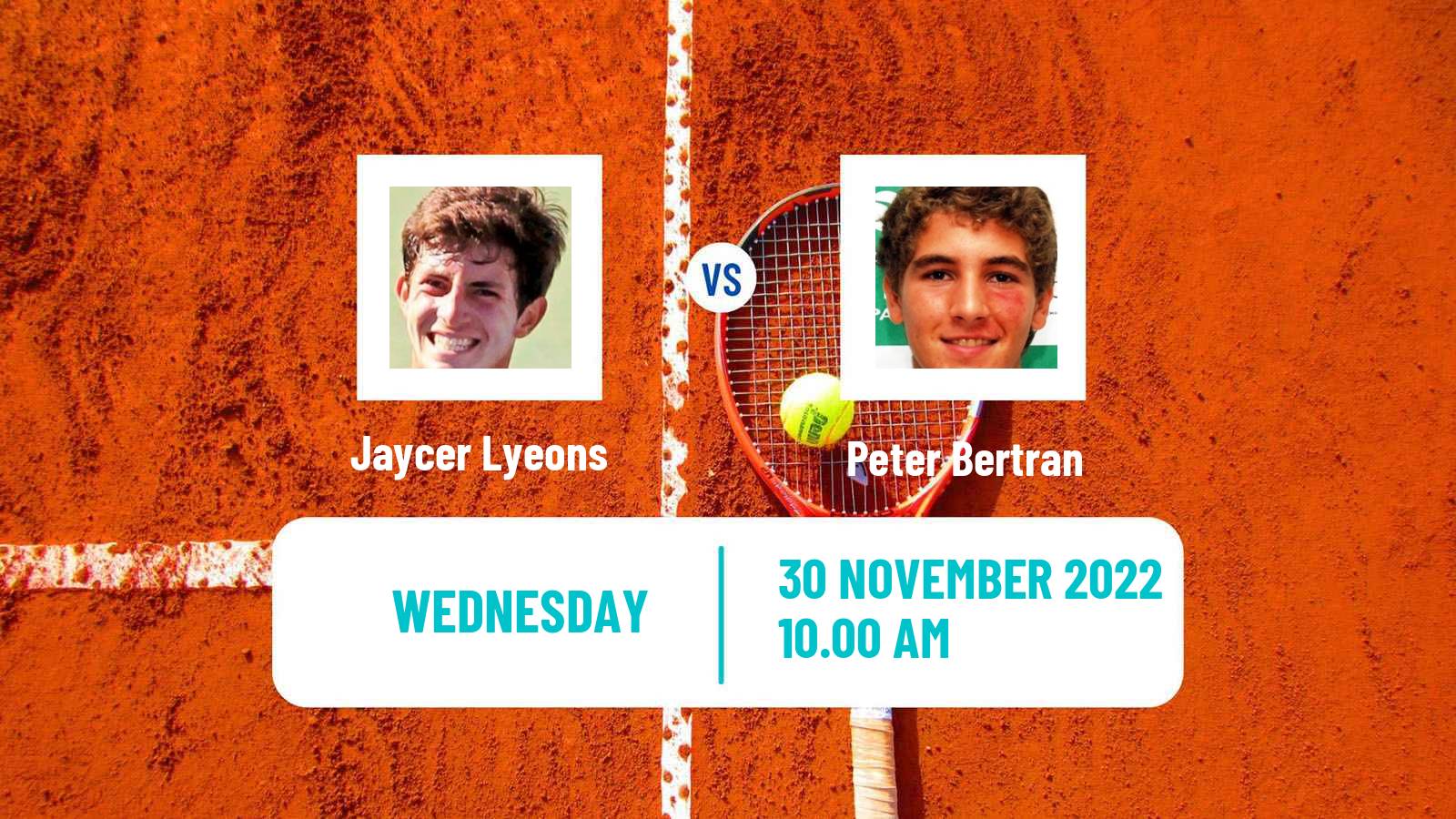 Tennis ITF Tournaments Jaycer Lyeons - Peter Bertran
