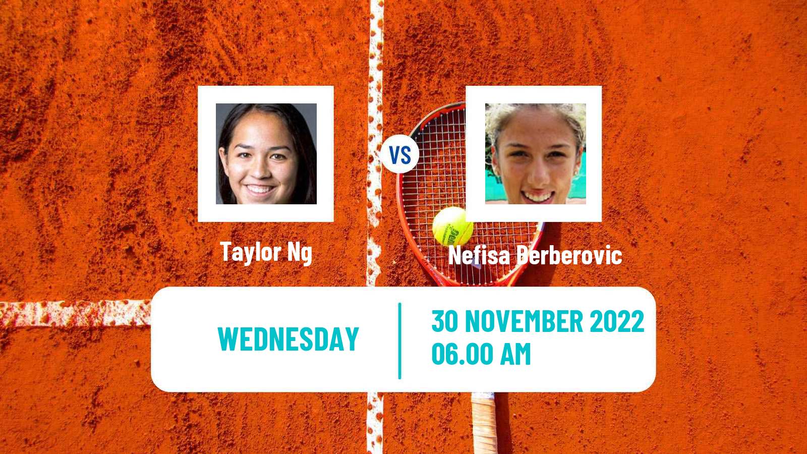 Tennis ITF Tournaments Taylor Ng - Nefisa Berberovic