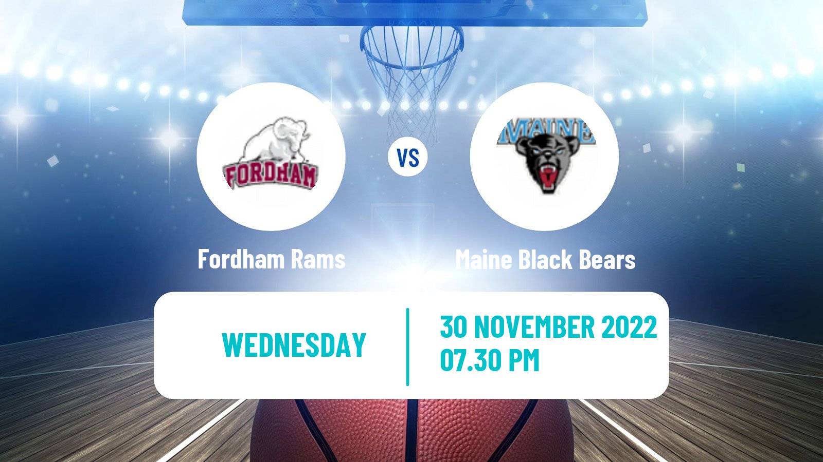 Basketball NCAA College Basketball Fordham Rams - Maine Black Bears