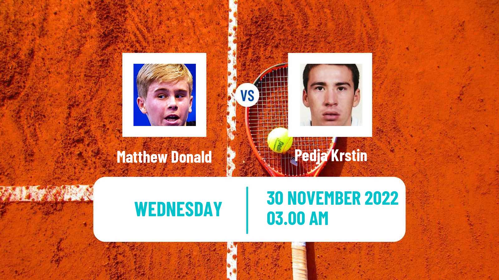 Tennis ITF Tournaments Matthew Donald - Pedja Krstin