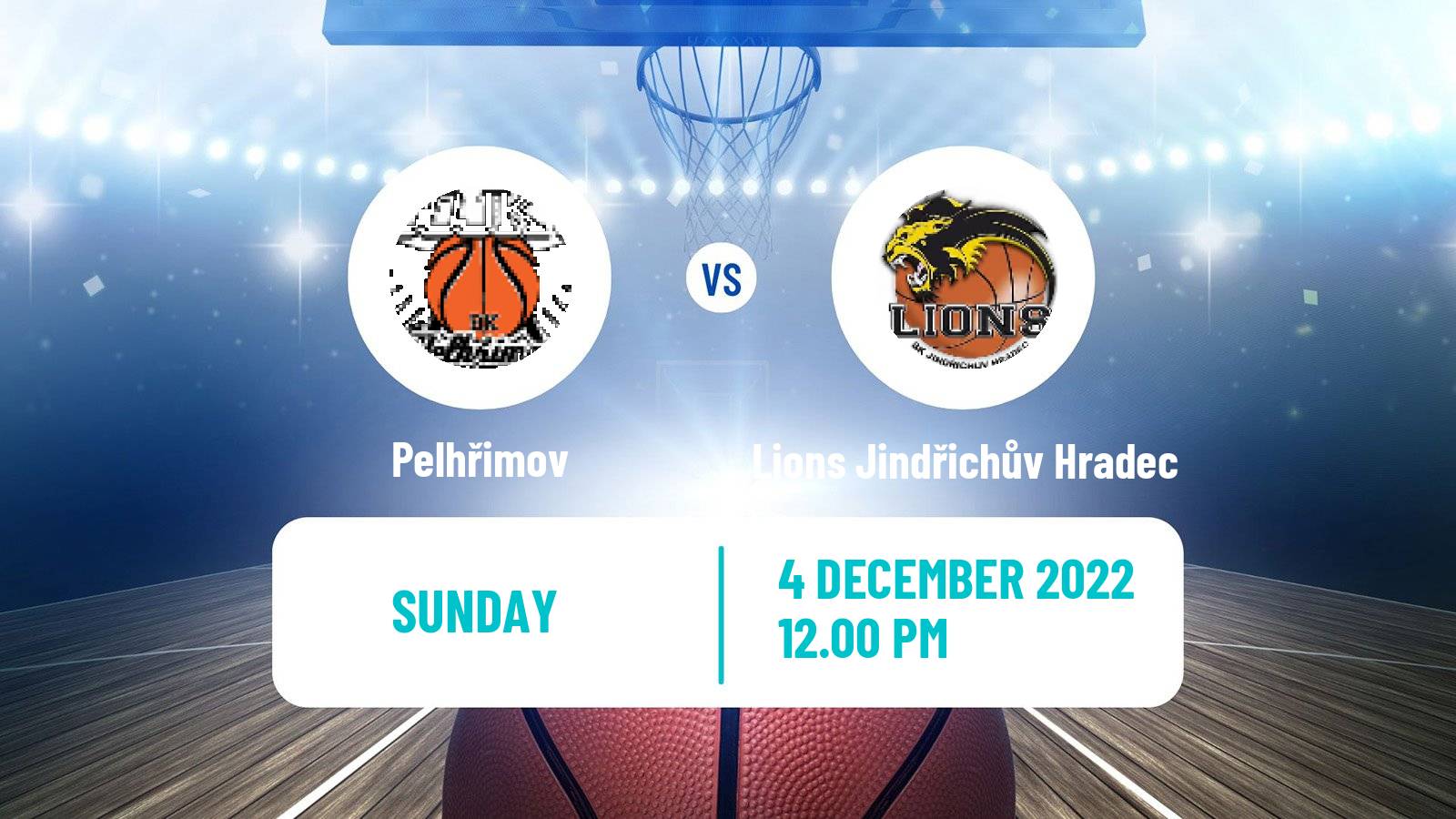 Basketball Czech 1 Liga Basketball Pelhřimov - Lions Jindřichův Hradec