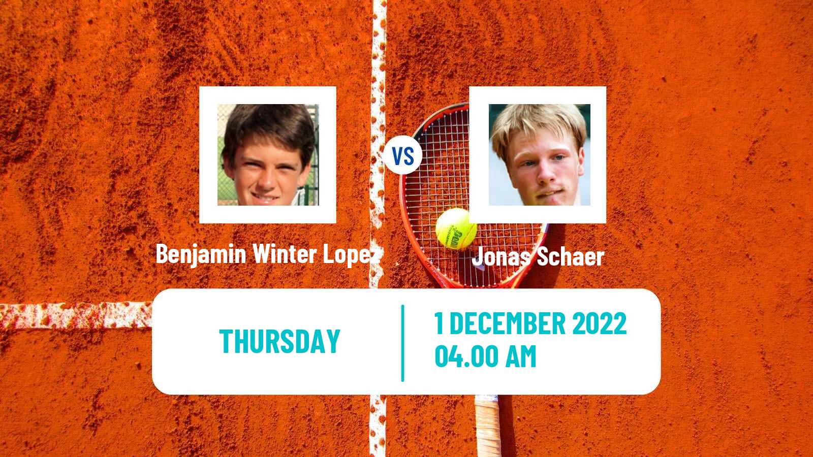 Tennis ITF Tournaments Benjamin Winter Lopez - Jonas Schaer