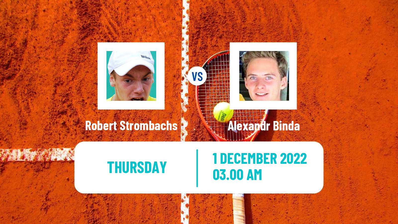 Tennis ITF Tournaments Robert Strombachs - Alexandr Binda