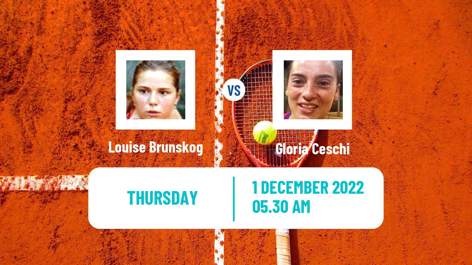 Tennis ITF Tournaments Louise Brunskog - Gloria Ceschi