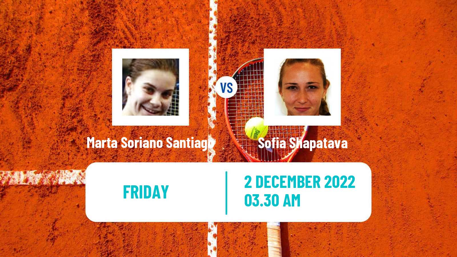 Tennis ITF Tournaments Marta Soriano Santiago - Sofia Shapatava