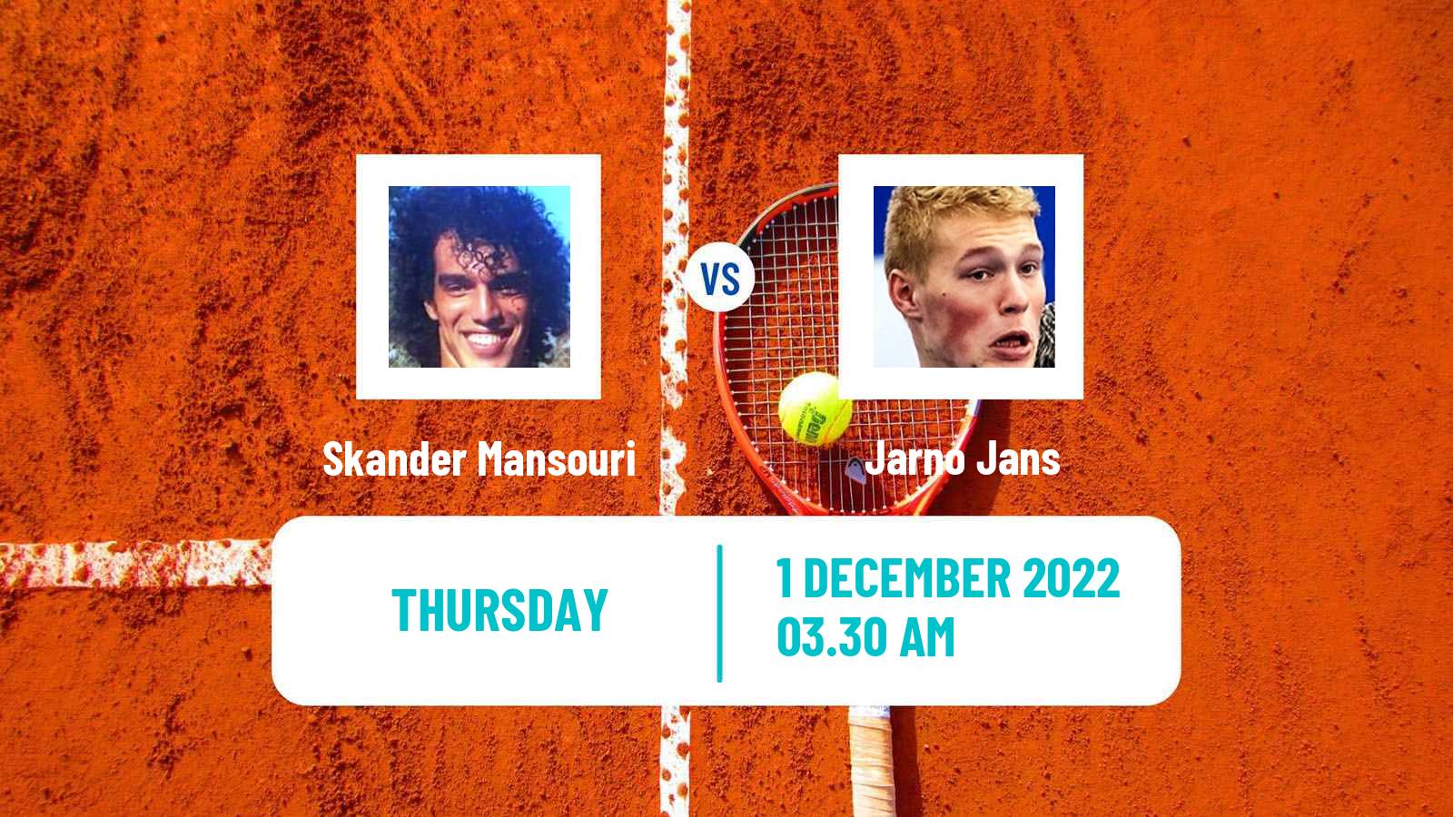 Tennis ITF Tournaments Skander Mansouri - Jarno Jans