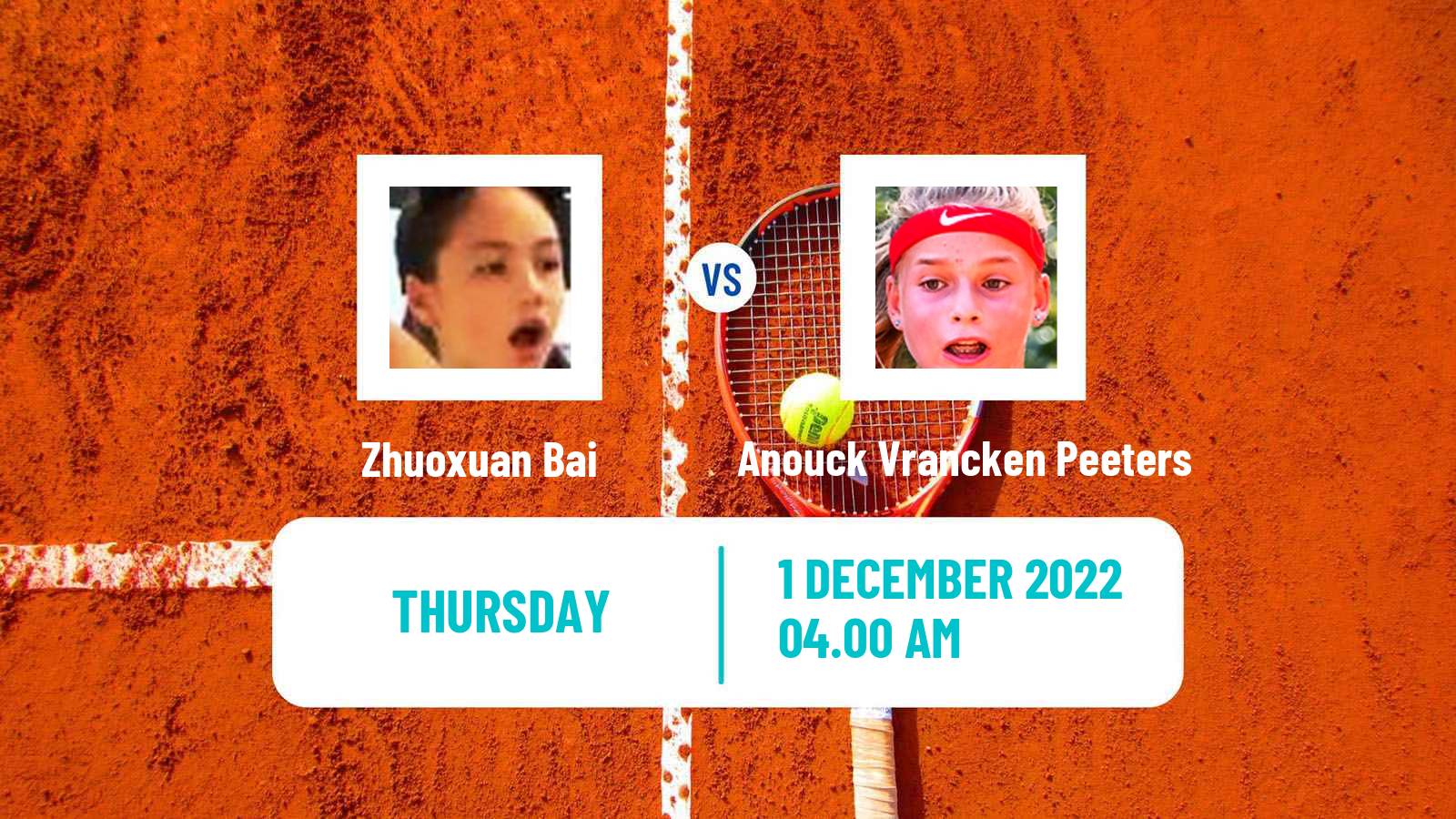 Tennis ITF Tournaments Zhuoxuan Bai - Anouck Vrancken Peeters