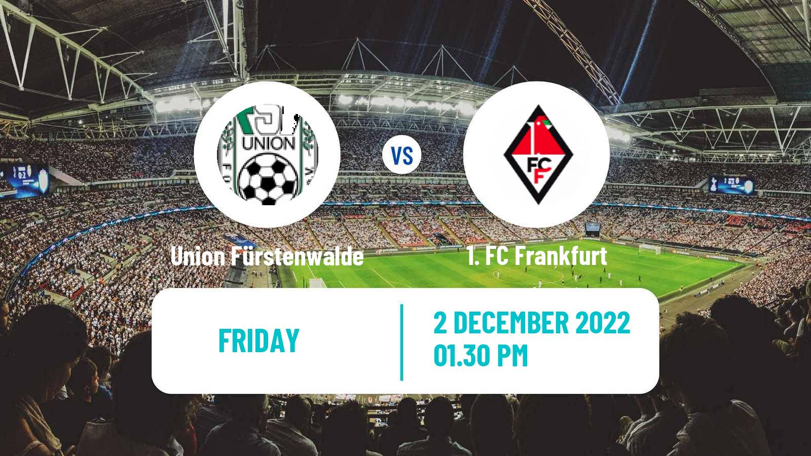 Soccer German Oberliga NOFV-Nord Union Fürstenwalde - 1. FC Frankfurt