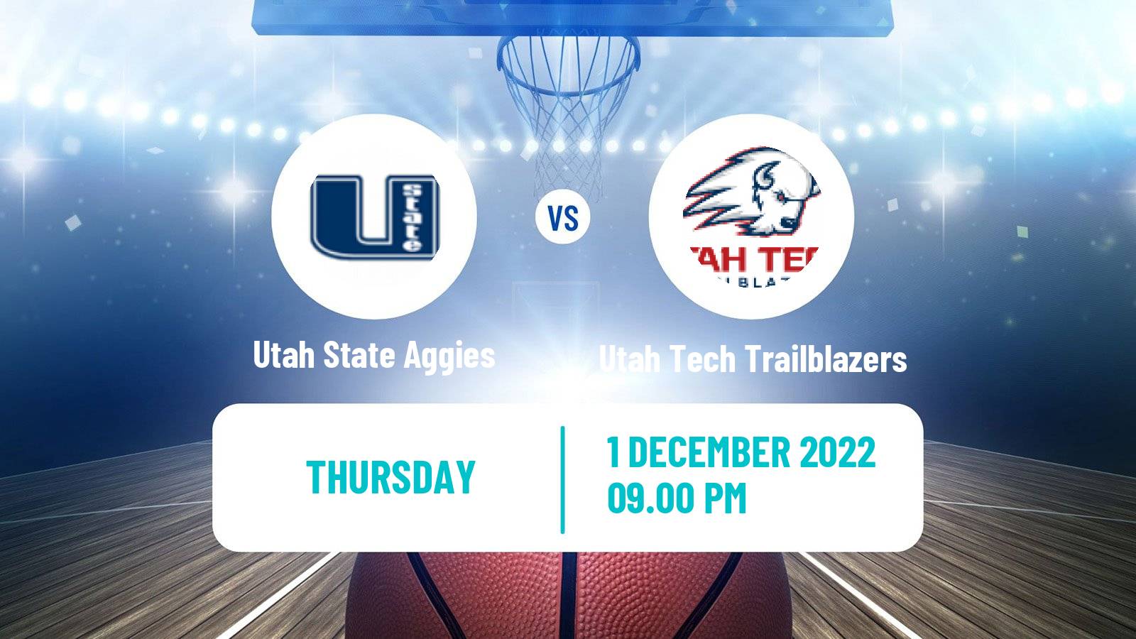 Basketball NCAA College Basketball Utah State Aggies - Utah Tech Trailblazers