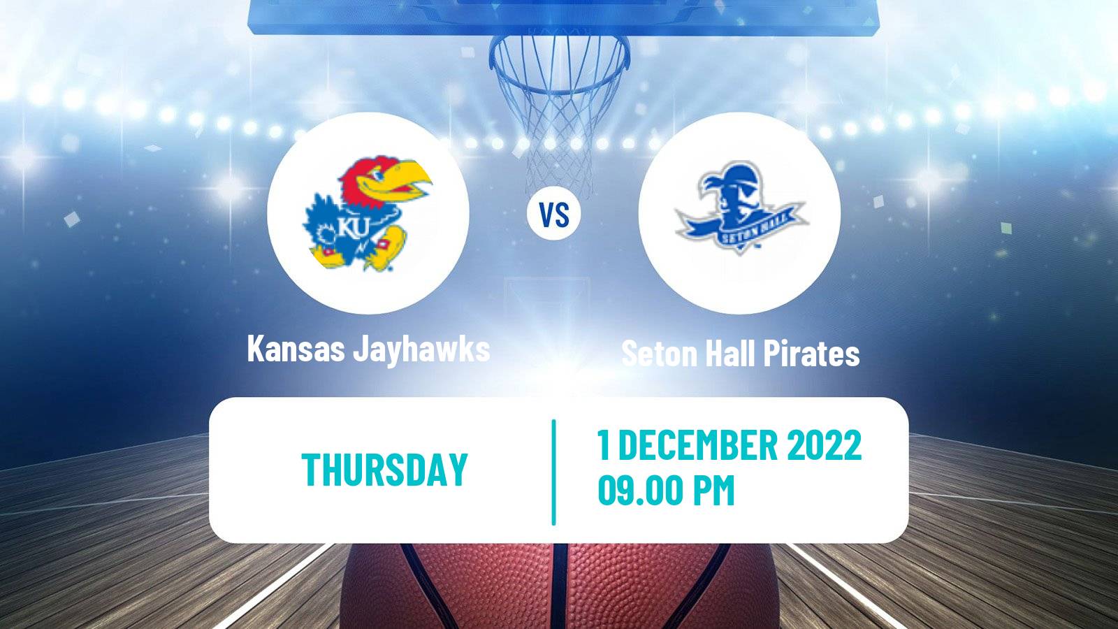 Basketball NCAA College Basketball Kansas Jayhawks - Seton Hall Pirates