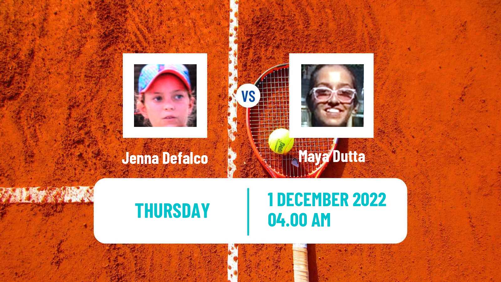 Tennis ITF Tournaments Jenna Defalco - Maya Dutta