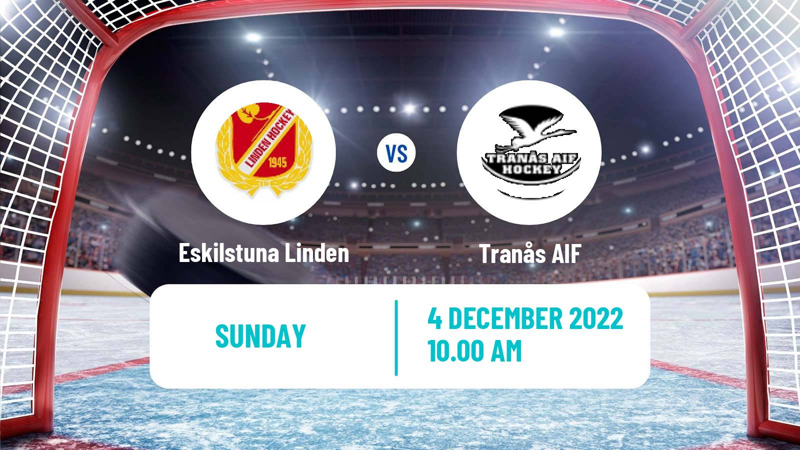 Hockey Swedish HockeyEttan Vastra Eskilstuna Linden - Tranås