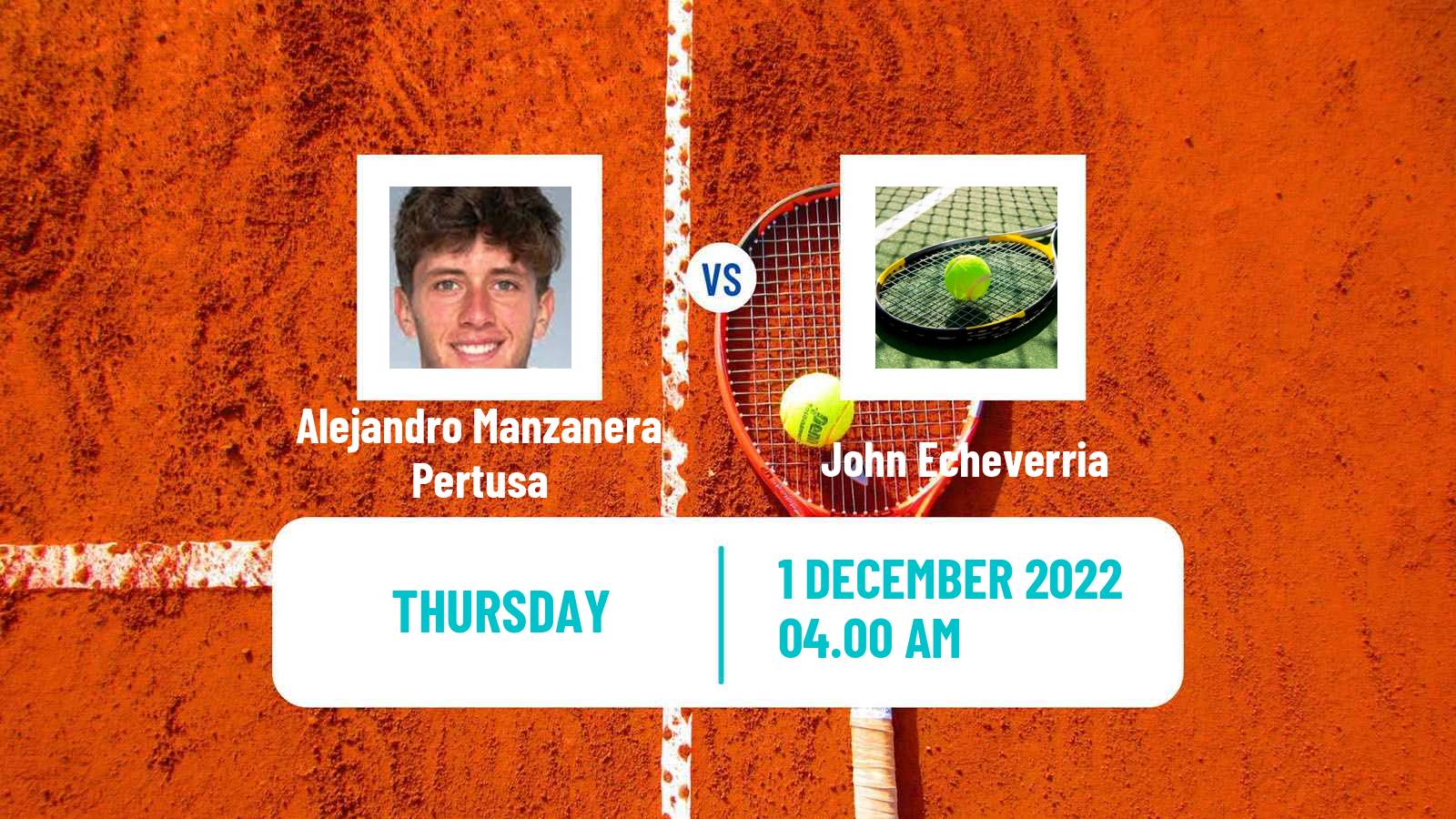 Tennis ITF Tournaments Alejandro Manzanera Pertusa - John Echeverria