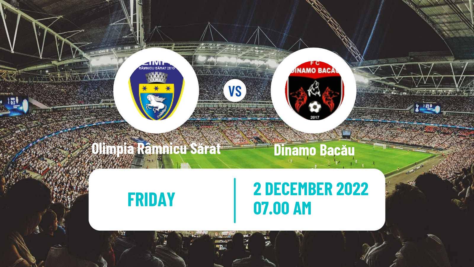 Soccer Romanian Liga 3 - Seria 2 Olimpia Râmnicu Sărat - Dinamo Bacău