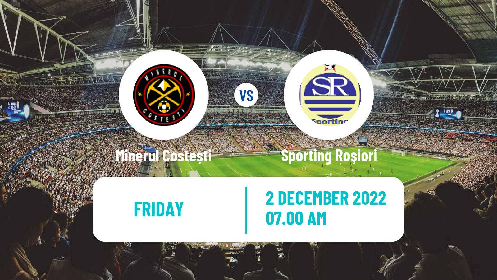 Soccer Romanian Liga 3 - Seria 6 Minerul Costești - Sporting Roşiori