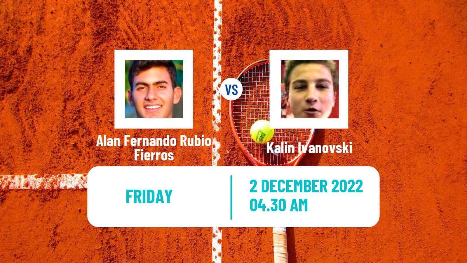 Tennis ITF Tournaments Alan Fernando Rubio Fierros - Kalin Ivanovski