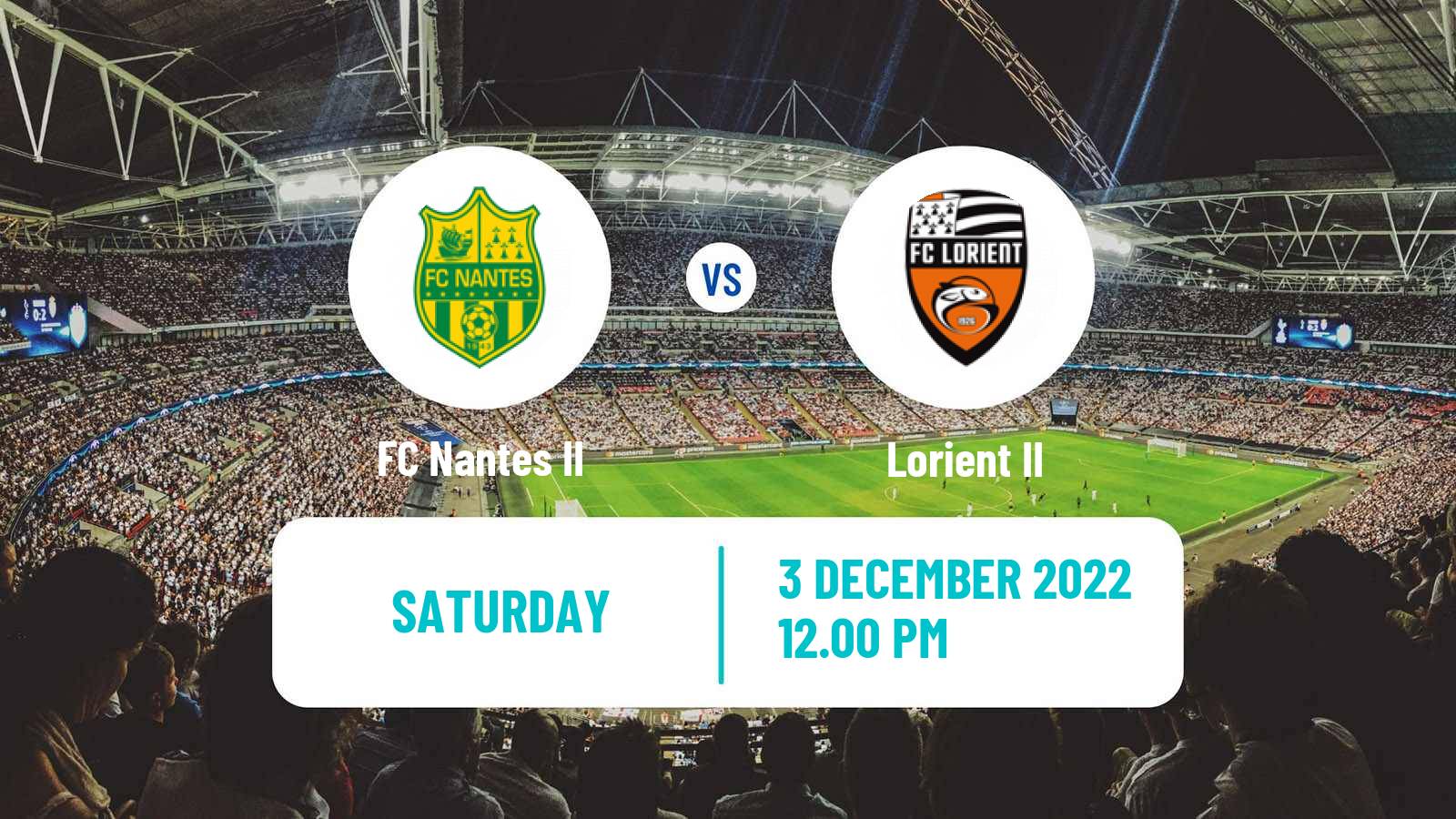 Soccer French National 2 - Group D Nantes II - Lorient II