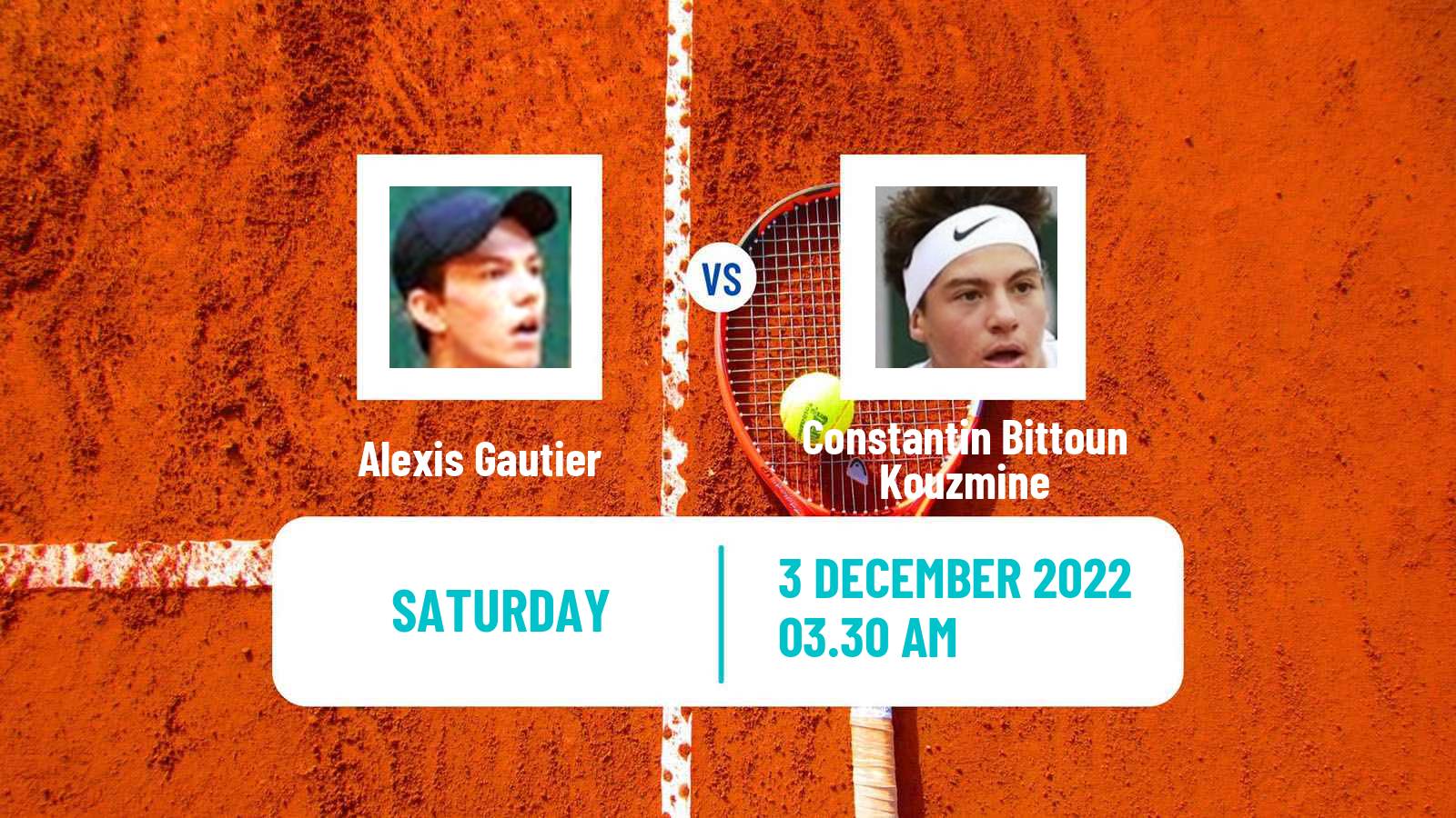 Tennis ITF Tournaments Alexis Gautier - Constantin Bittoun Kouzmine
