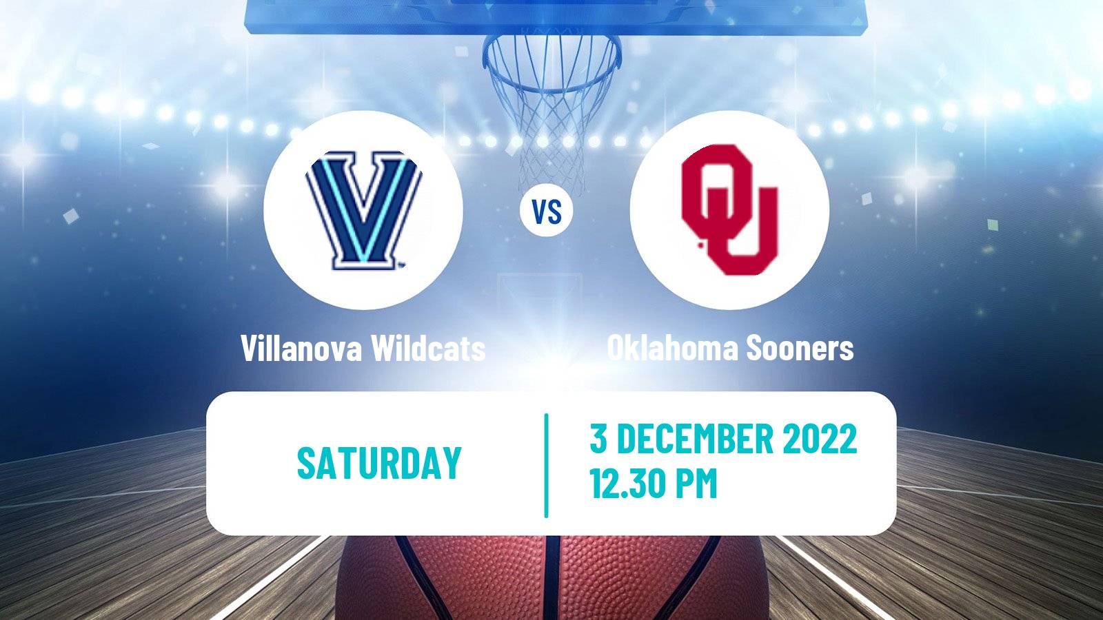 Basketball NCAA College Basketball Villanova Wildcats - Oklahoma Sooners