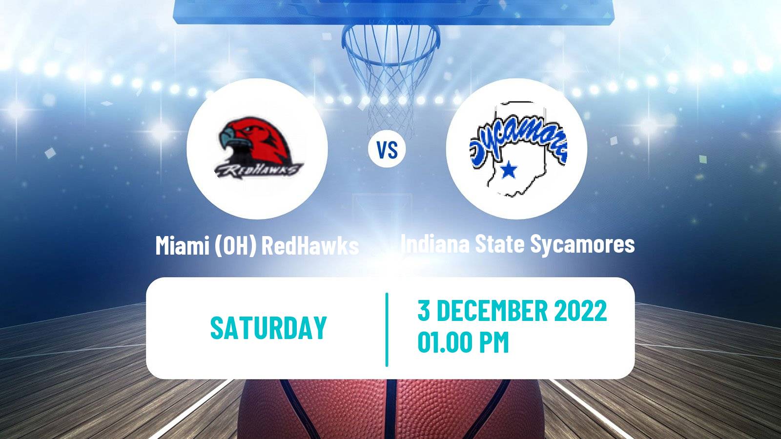 Basketball NCAA College Basketball Miami OH RedHawks - Indiana State Sycamores