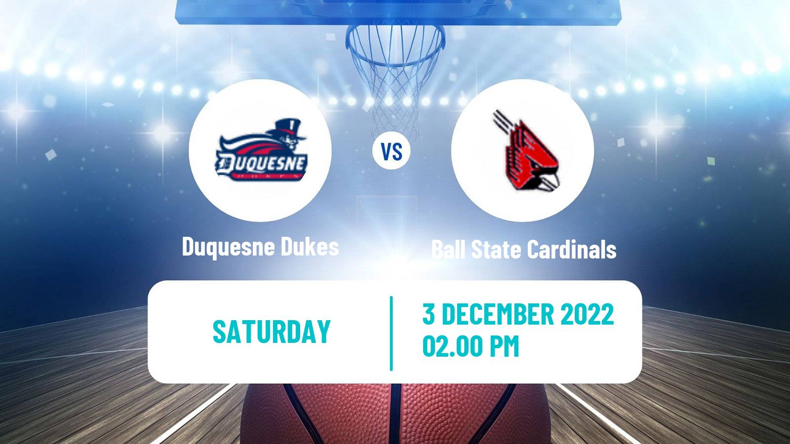 Basketball NCAA College Basketball Duquesne Dukes - Ball State Cardinals