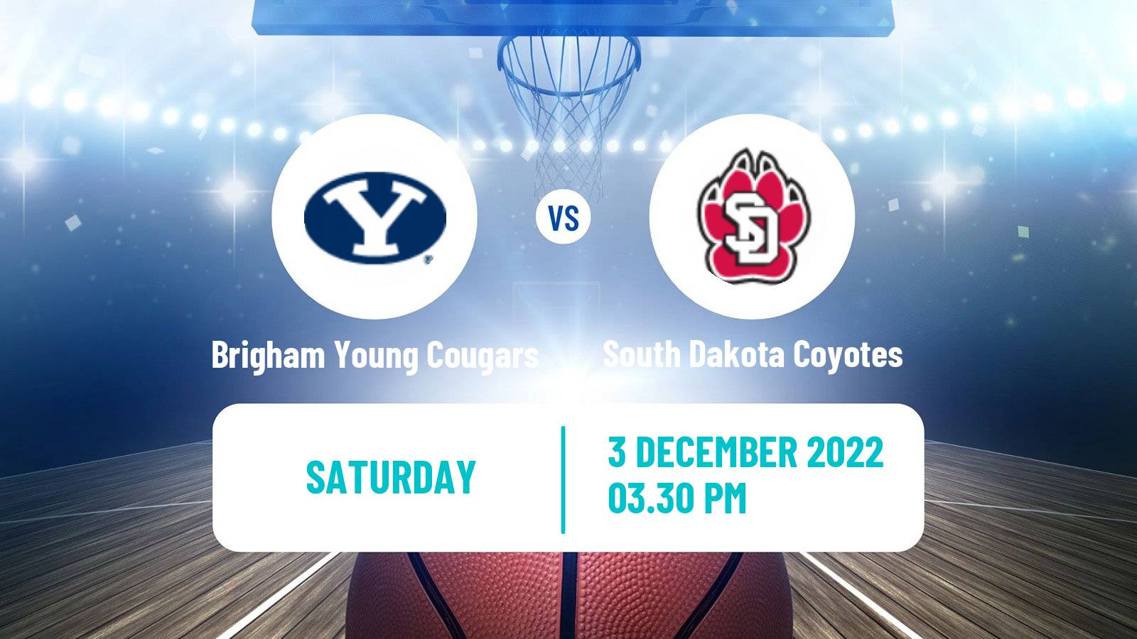 Basketball NCAA College Basketball Brigham Young Cougars - South Dakota Coyotes