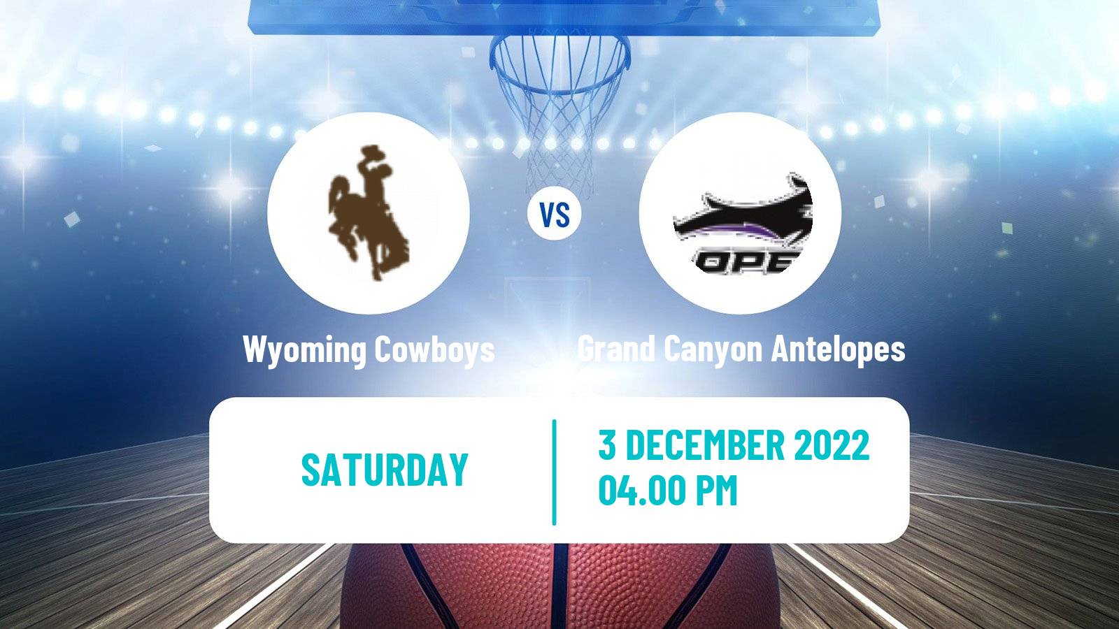 Basketball NCAA College Basketball Wyoming Cowboys - Grand Canyon Antelopes