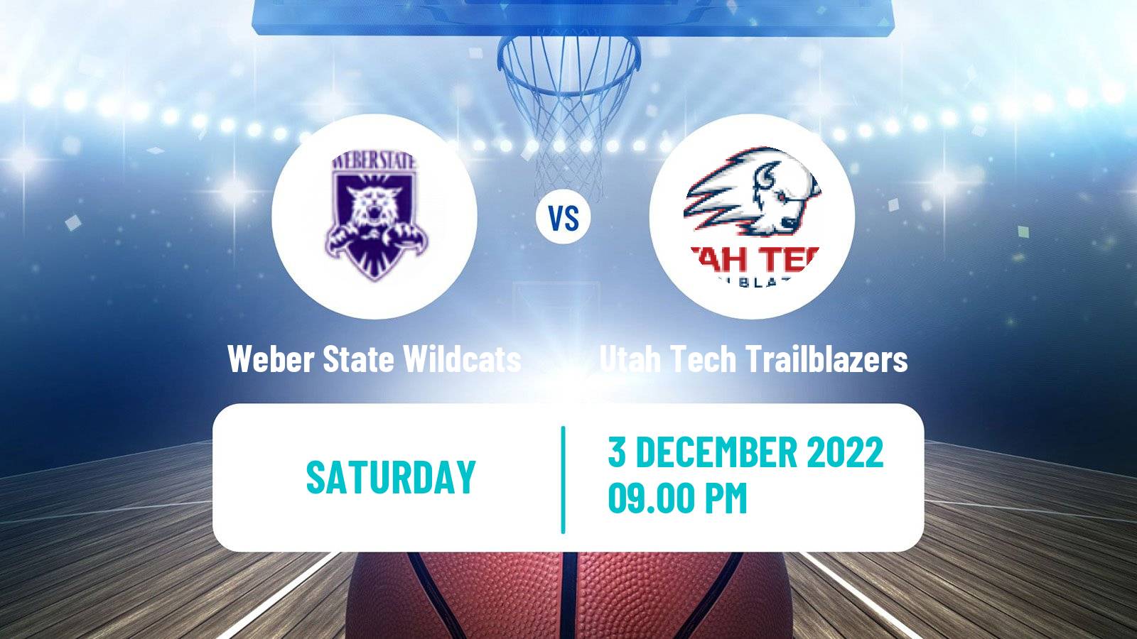 Basketball NCAA College Basketball Weber State Wildcats - Utah Tech Trailblazers