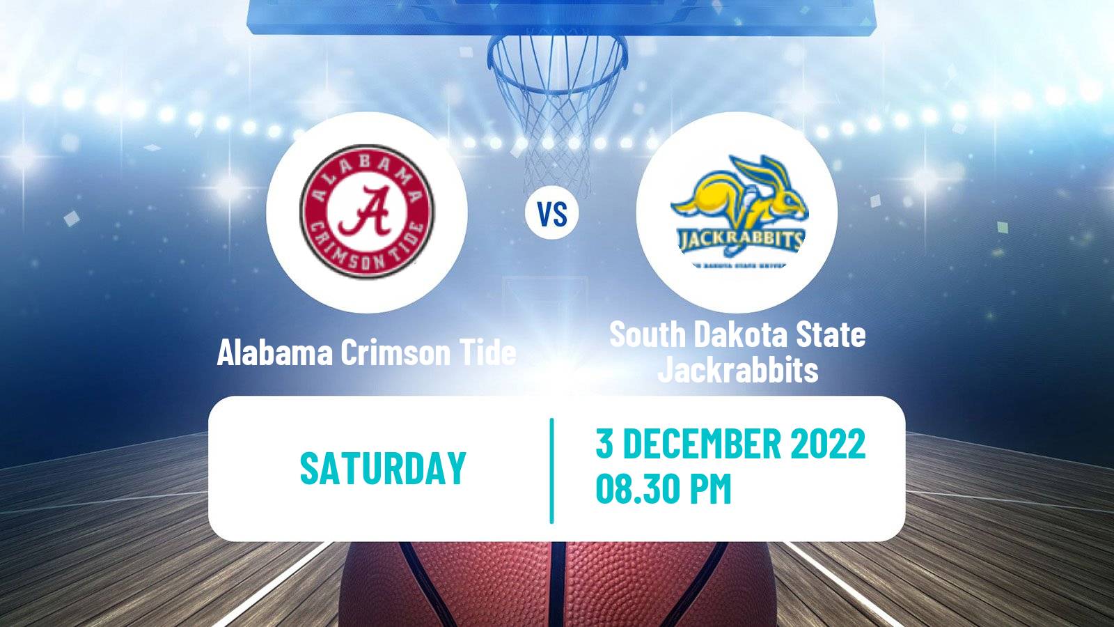 Basketball NCAA College Basketball Alabama Crimson Tide - South Dakota State Jackrabbits