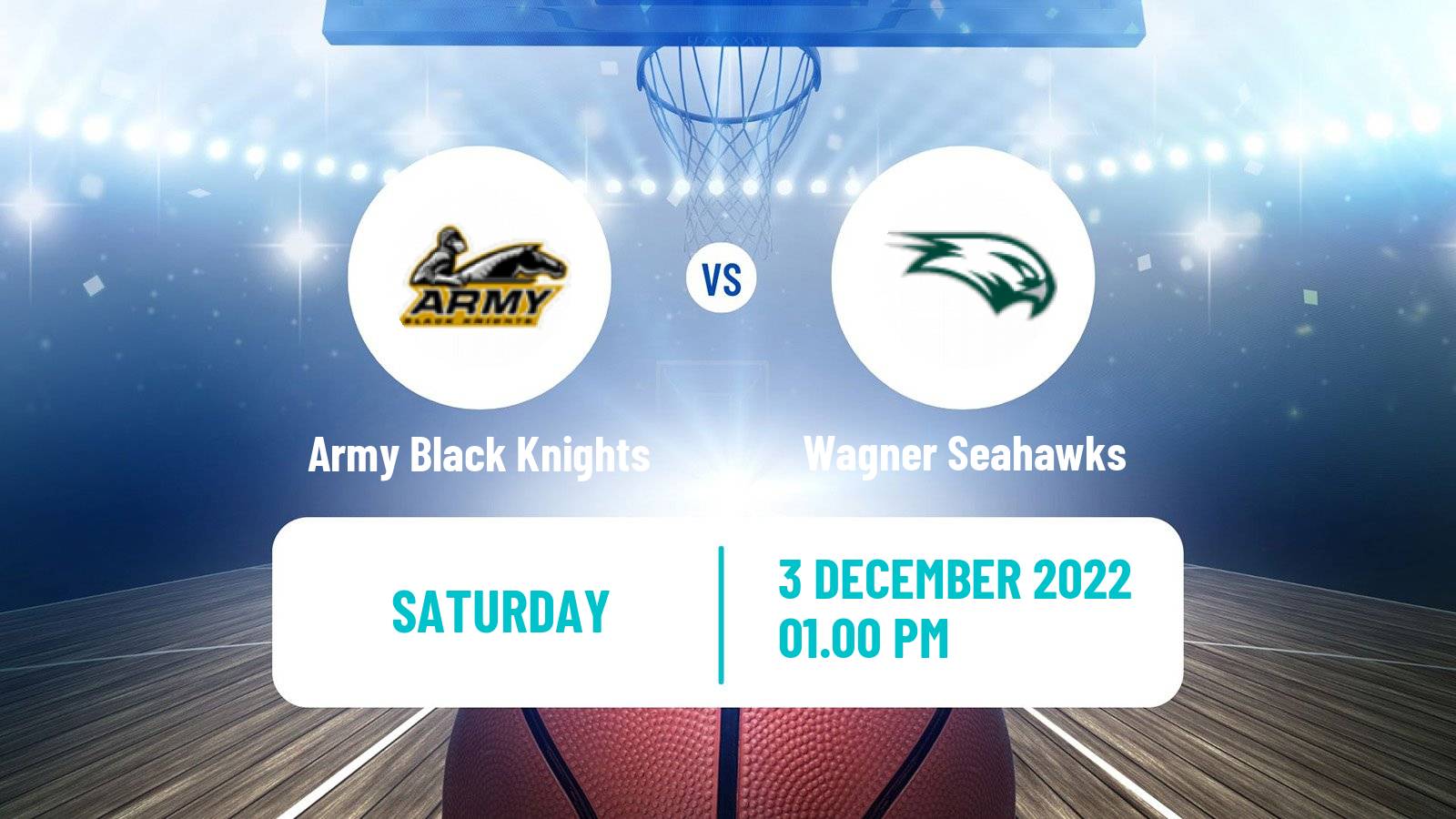 Basketball NCAA College Basketball Army Black Knights - Wagner Seahawks