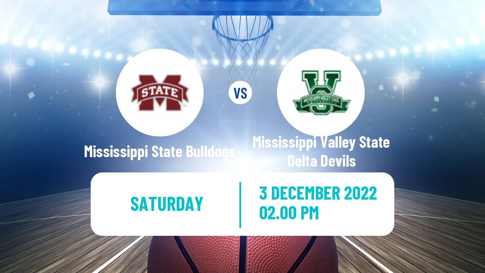 Basketball NCAA College Basketball Mississippi State Bulldogs - Mississippi Valley State Delta Devils