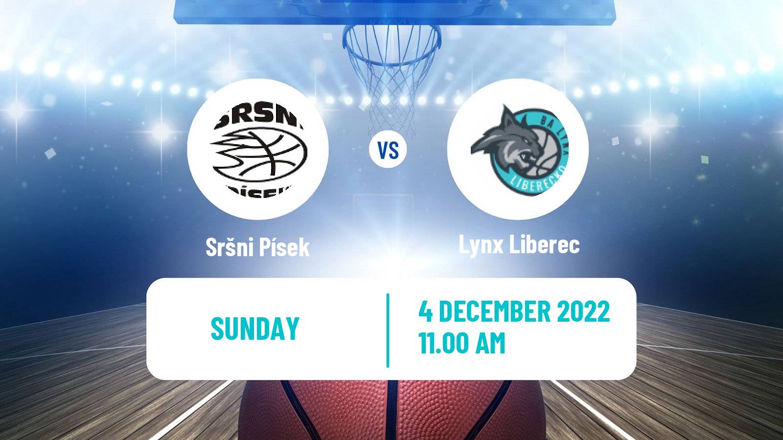 Basketball Czech 1 Liga Basketball Sršni Písek - Lynx Liberec